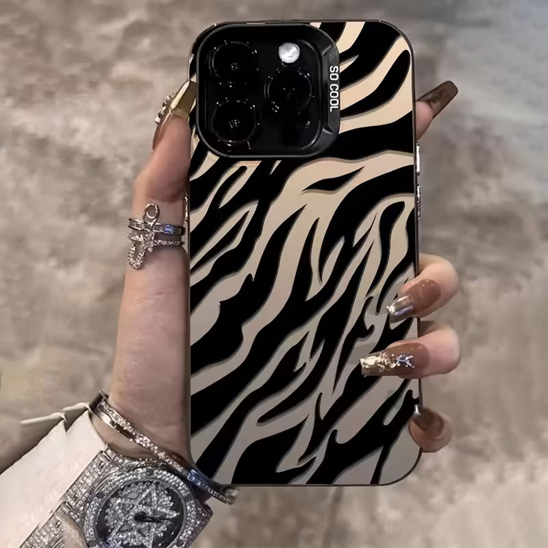 Phone Cases Zebra - Czarna, wzmocniona, odporna na wstrząsy obudowa