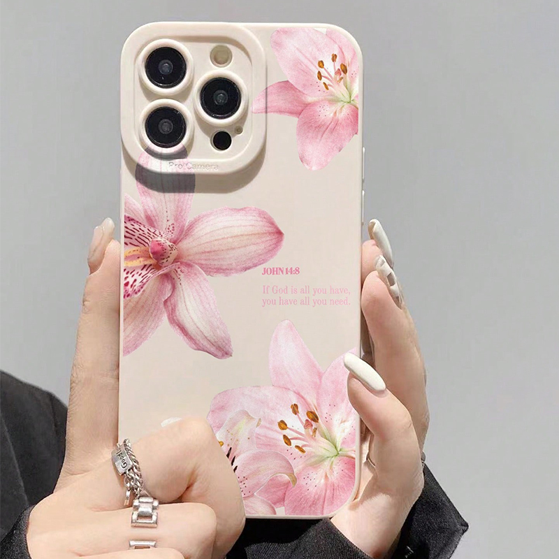 Phone Cases For Samsung S21 5G - Niebieskie, kwiatowe, malowane silikonowe etui na
