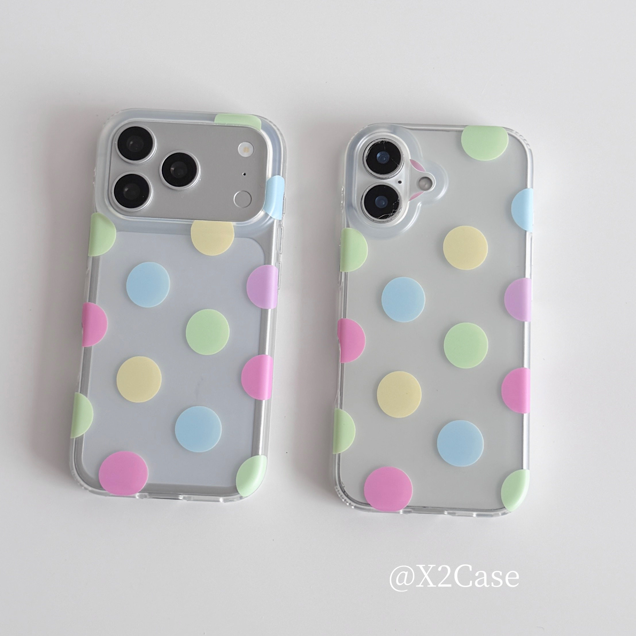 Phone Cases Xr - Korea Ins Kolorowe Kropki Matowe Etui