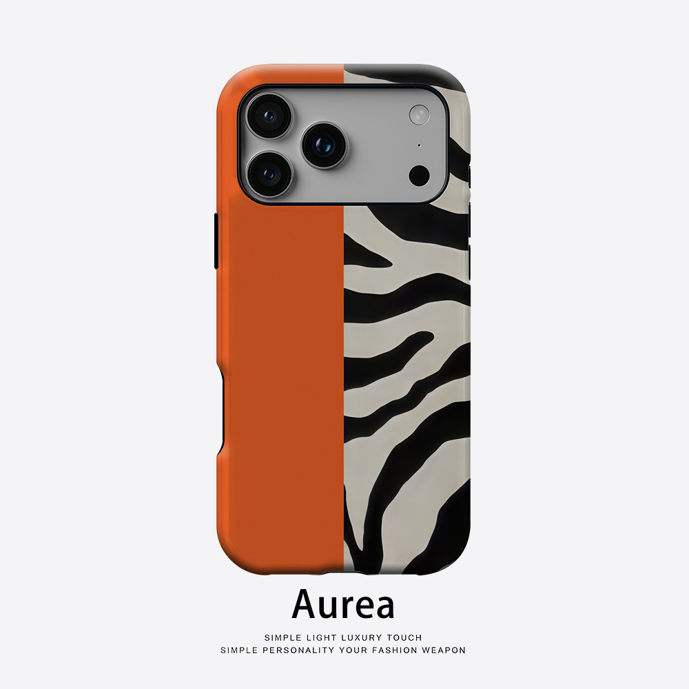 Phone Cases Zebra - Etui na telefon z motywem pomarańczowo-czarnego
